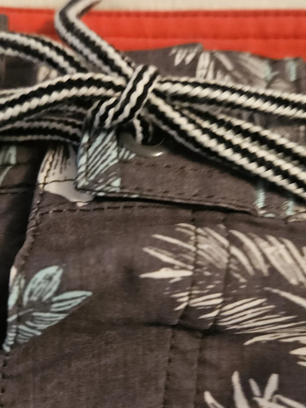 Goodfellow & Co Aqua Blue & Red and Light Gray Swim Trunks